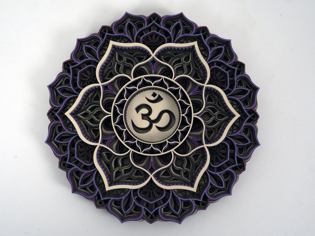 Chakra Mandala Set — 7 Wooden 3D Mandalas
