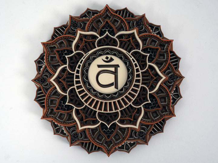Chakra Mandala Set — 7 Wooden 3D Mandalas
