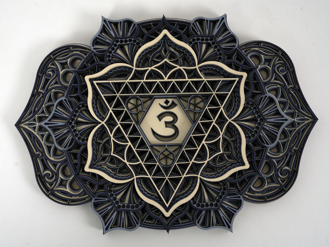 Chakra Mandala Set — 7 Wooden 3D Mandalas