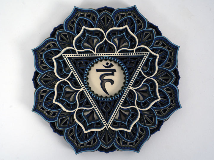 Chakra Mandala Set — 7 Wooden 3D Mandalas