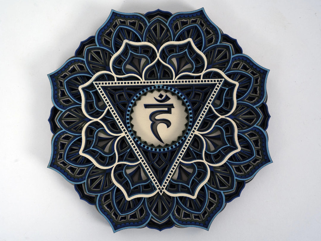 Chakra Mandala Set Wooden Wall Art