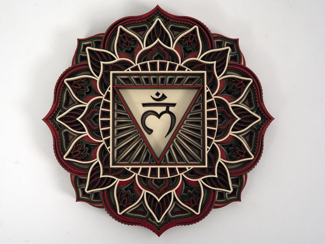 Chakra Mandala Set — 7 Wooden 3D Mandalas