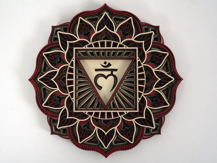 Chakra Mandala Set — 7 Wooden 3D Mandalas