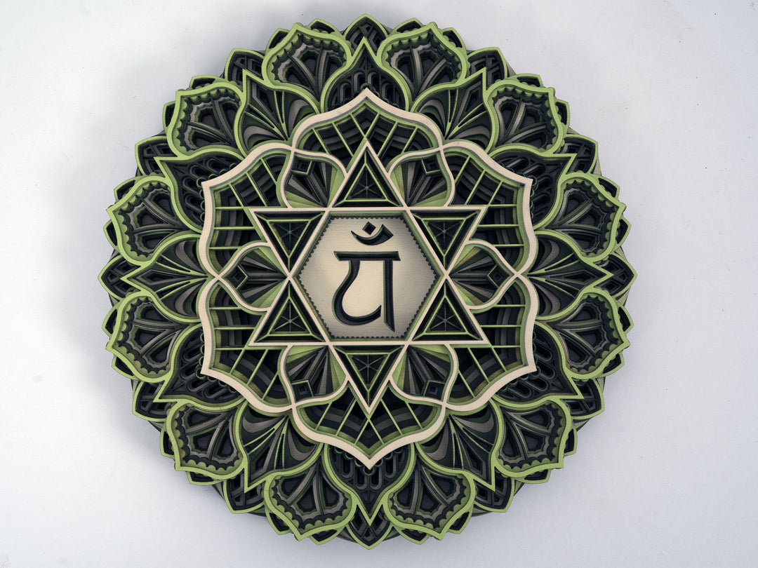 Chakra Mandala Set — 7 Wooden 3D Mandalas