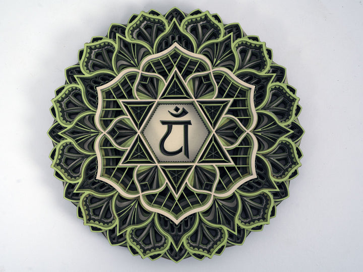 Chakra Mandala Set — 7 Wooden 3D Mandalas