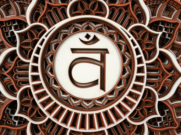 Sacral Chakra Wooden Mandala Wall Art
