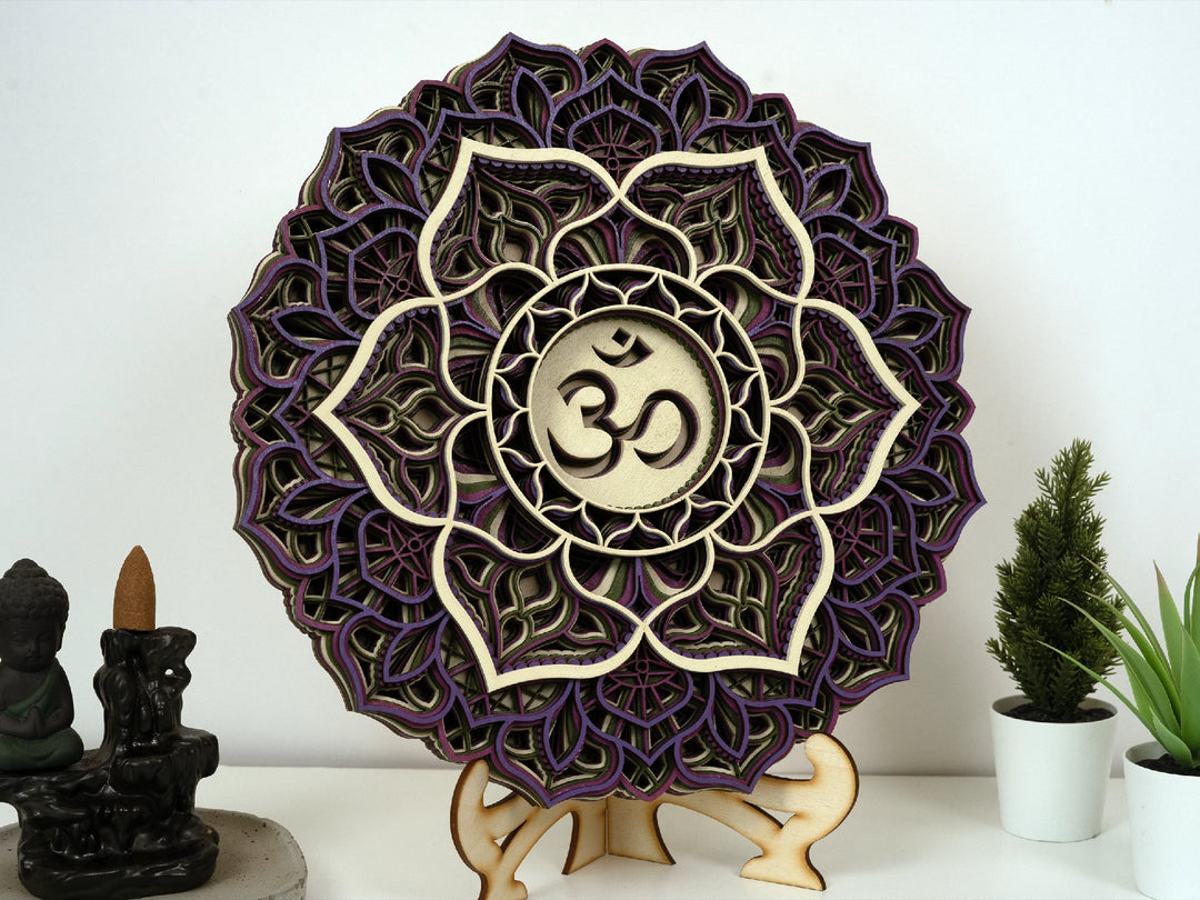 Crown Chakra Wooden Mandala