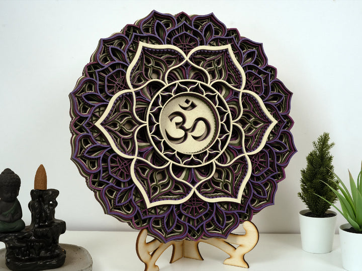 Crown Chakra Wooden Mandala