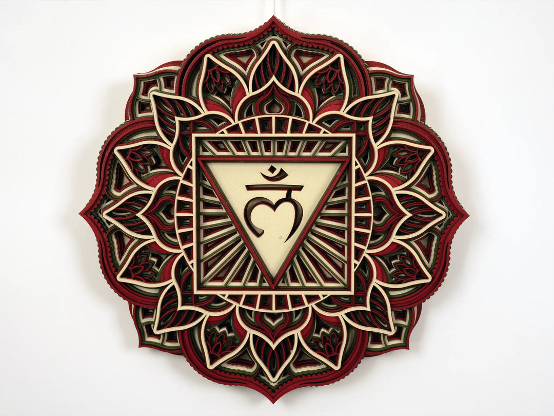 Root Chakra Wooden Mandala Wall Art