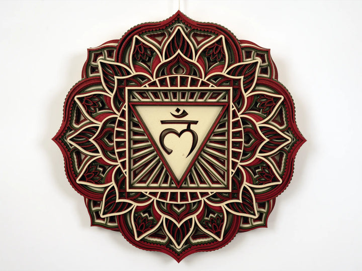 Root Chakra Wooden Mandala Wall Art