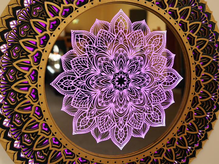 Glowing LED Flower Mandala