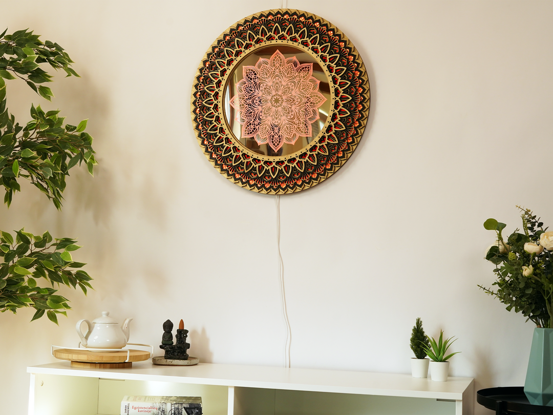 Glowing LED Flower Mandala