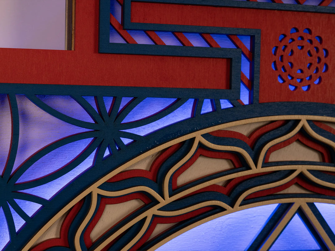 Sri Yantra Glowing Mandala Wall Art