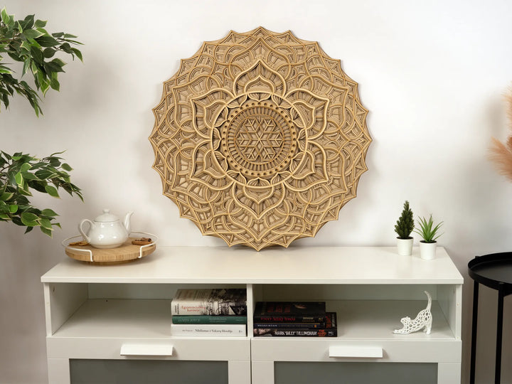 Hexagon Wooden Mandala Wall Art