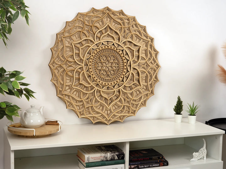 Hexagon Wooden Mandala Wall Art