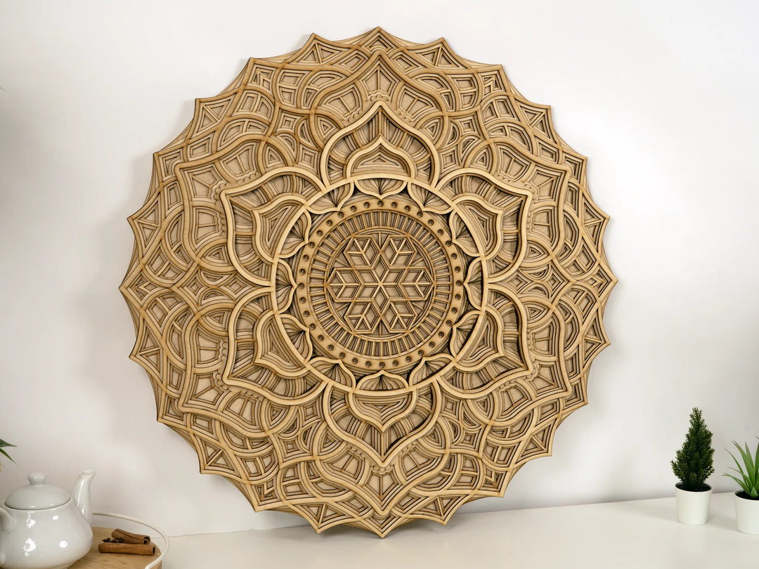 Hexagon Wooden Mandala Wall Art
