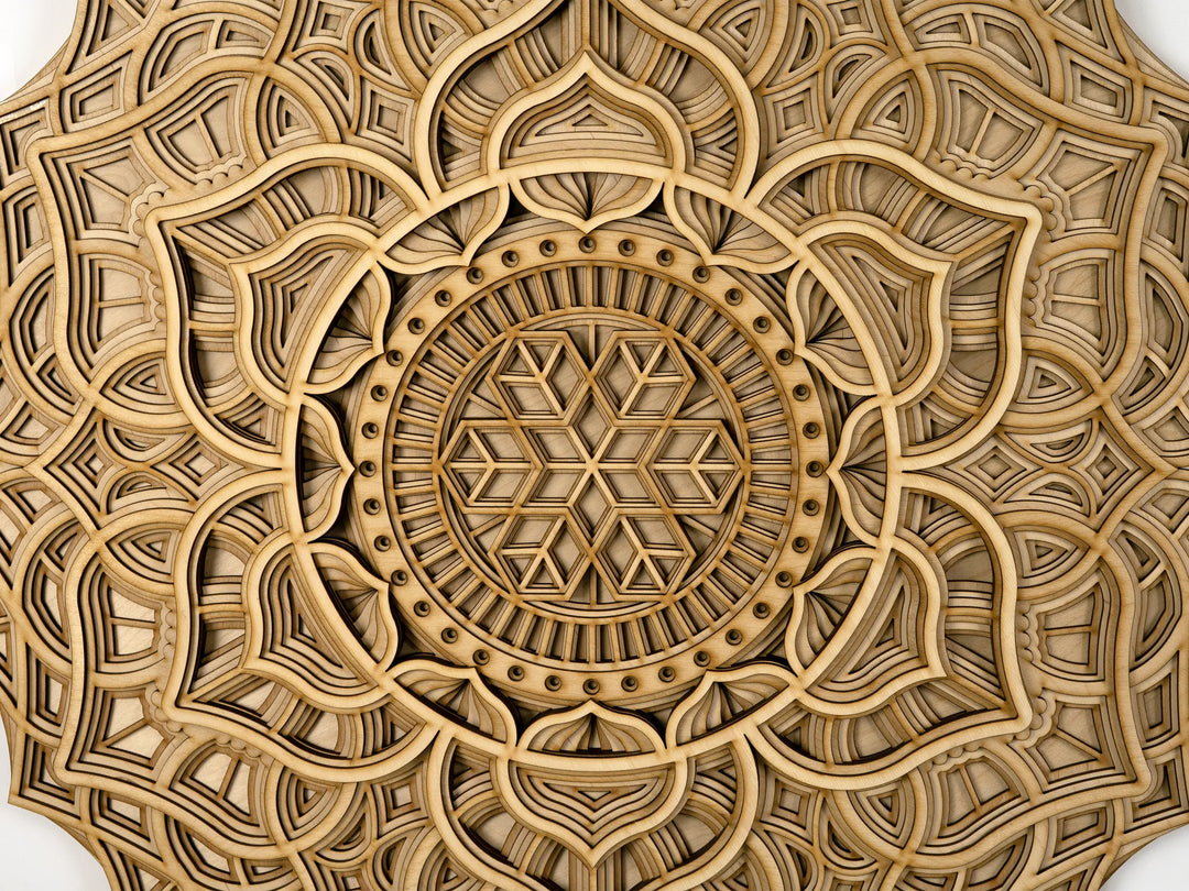 Hexagon Wooden Mandala Wall Art