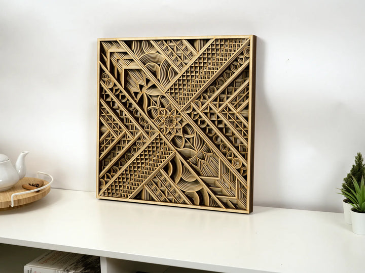 Layered Wooden Mandala Wall Art