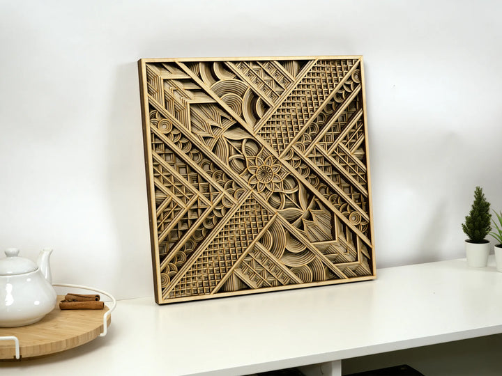 Layered Wooden Mandala Wall Art