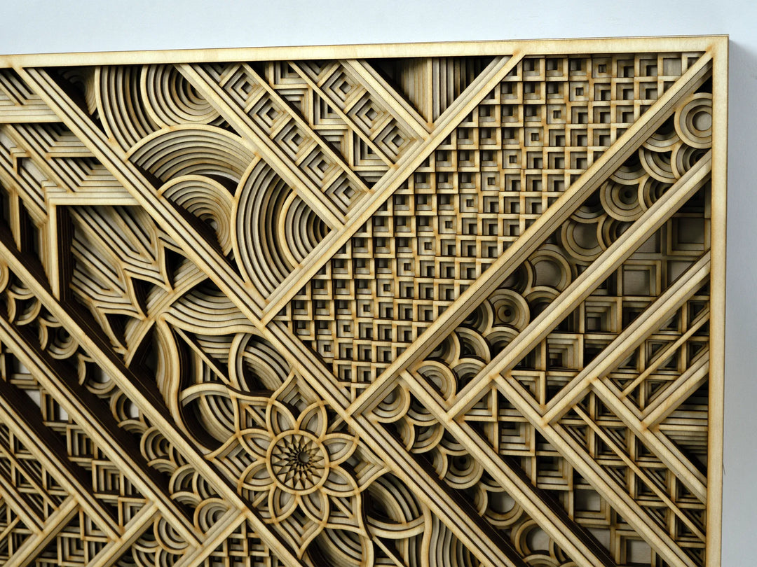 Layered Wooden Mandala Wall Art