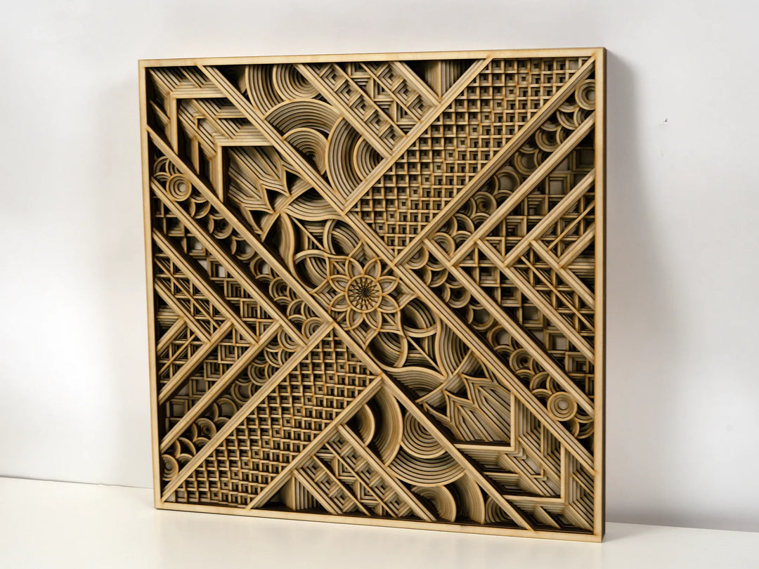 Layered Wooden Mandala Wall Art