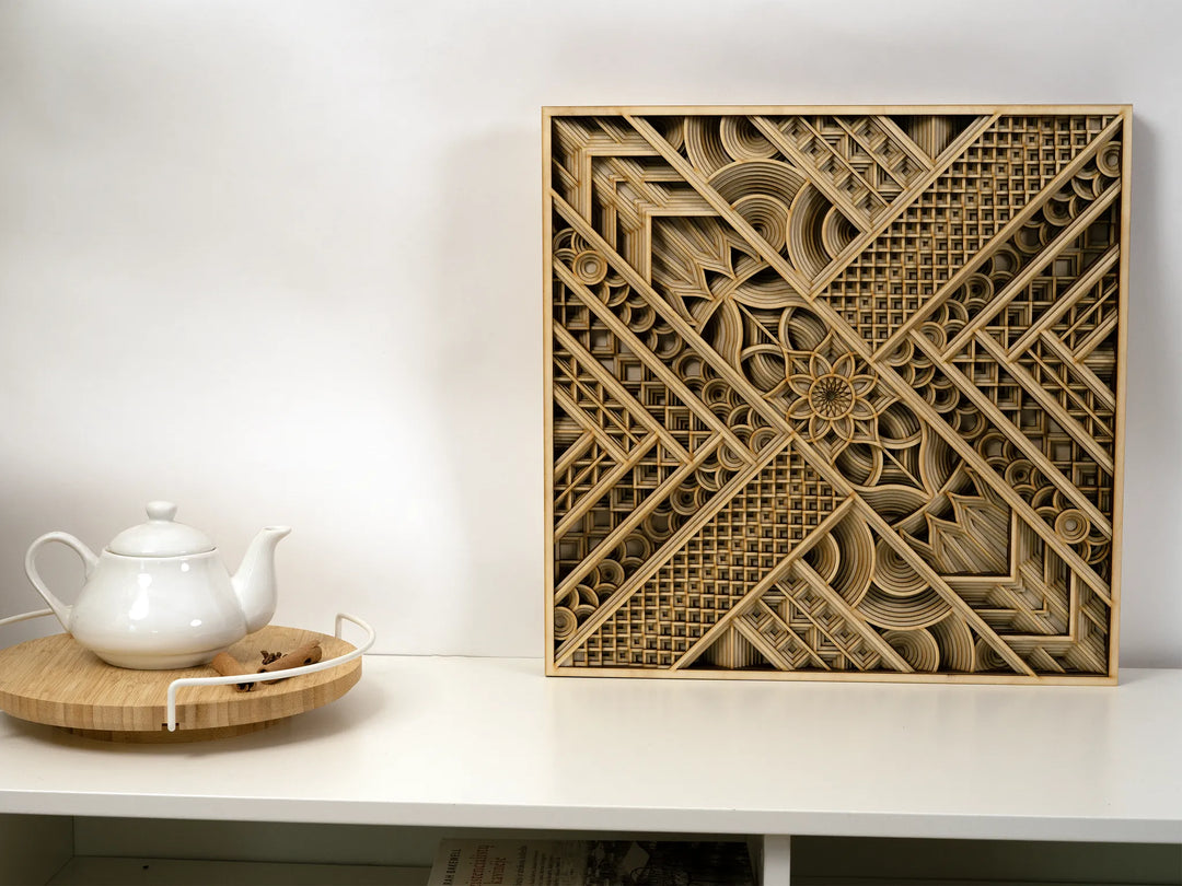 Layered Wooden Mandala Wall Art