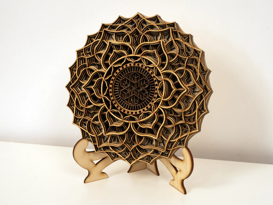 Geometric Wooden Mandala Wall Art