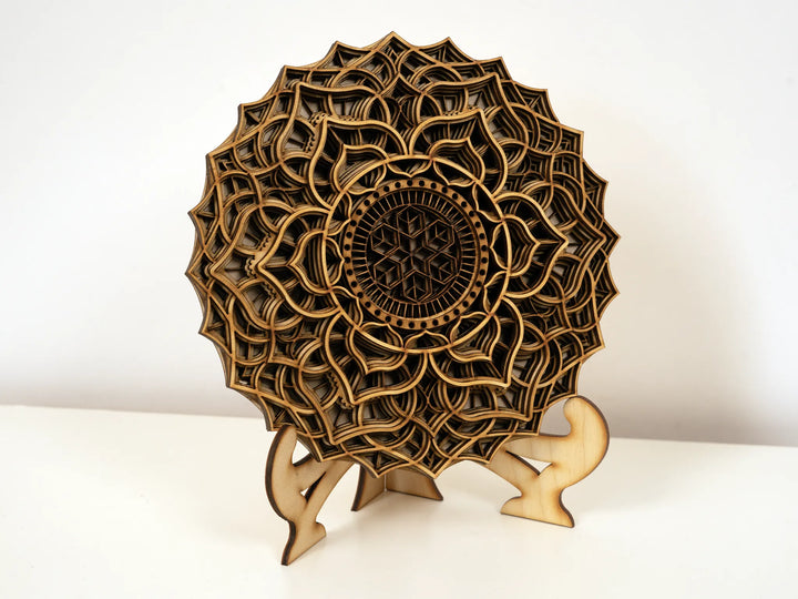 Geometric Wooden Mandala Wall Art