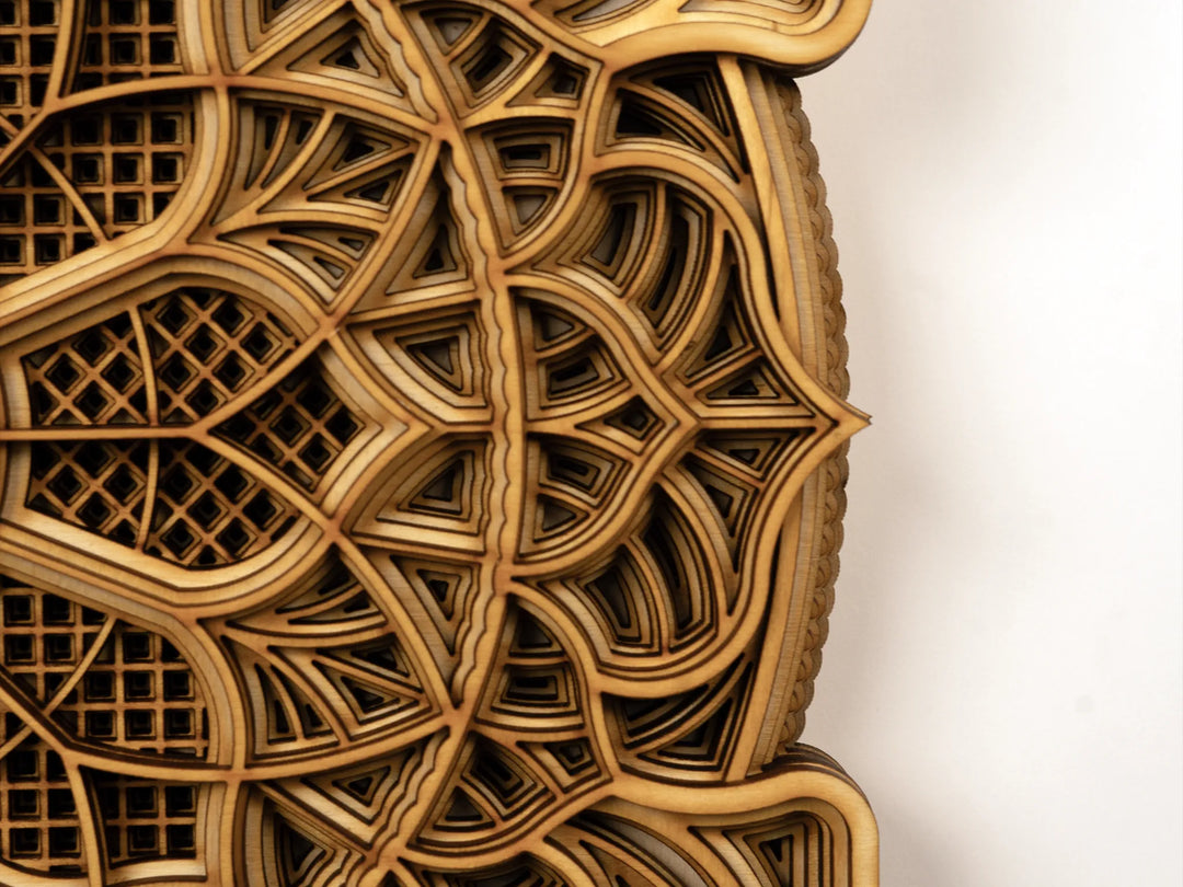 Wooden Square Mandala Wall Art