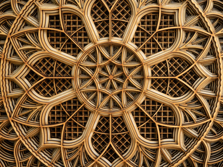 Wooden Square Mandala Wall Art