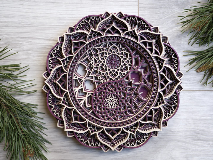 Yin Yang Wooden Mandala Wall Art