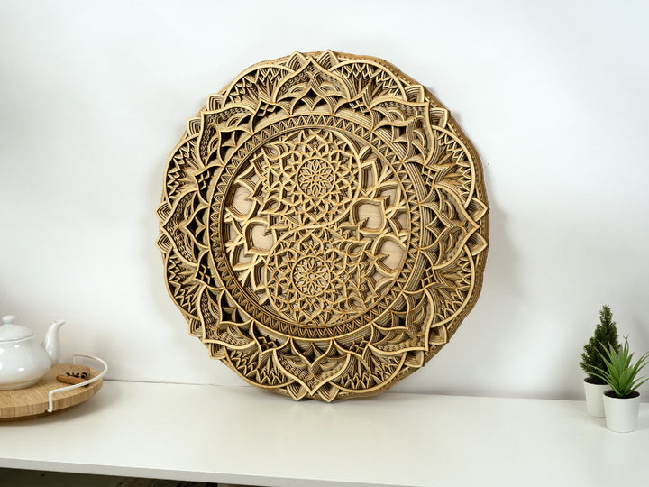 Yin Yang Wooden Mandala Wall Art