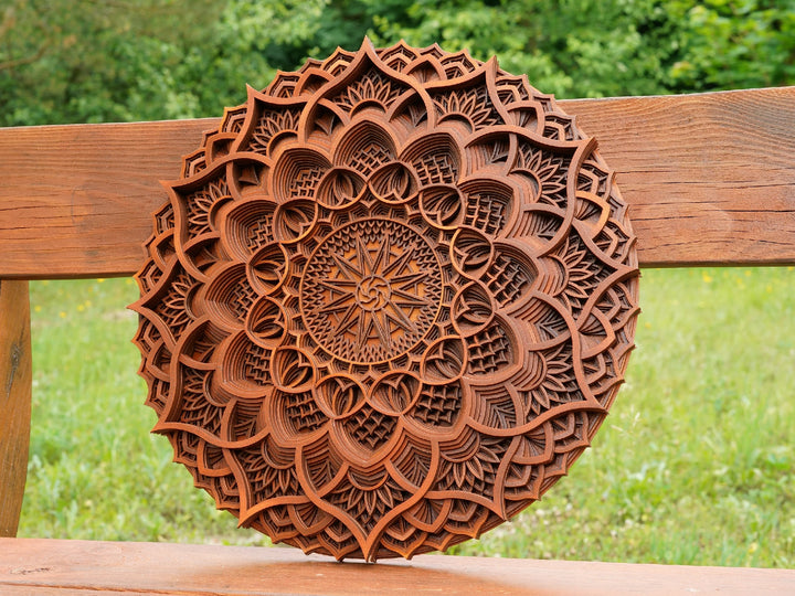 Ornamental Wooden Mandala Wall Decor
