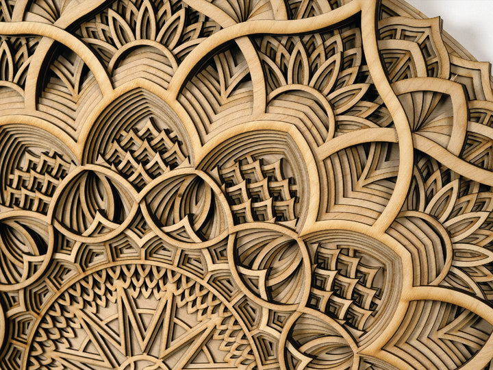 Ornamental Wooden Mandala Wall Decor