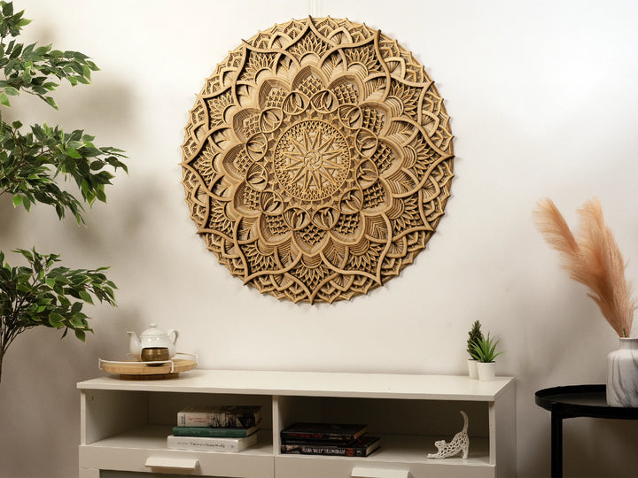 Ornamental Wooden Mandala Wall Decor