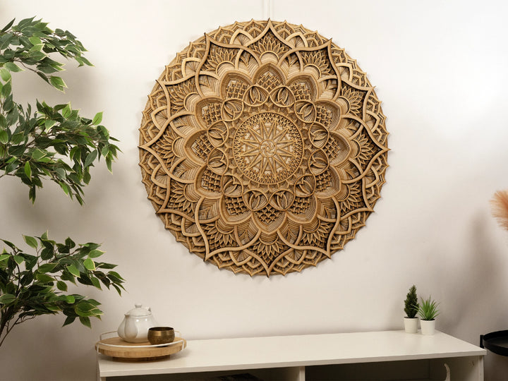 Ornamental Wooden Mandala Wall Decor