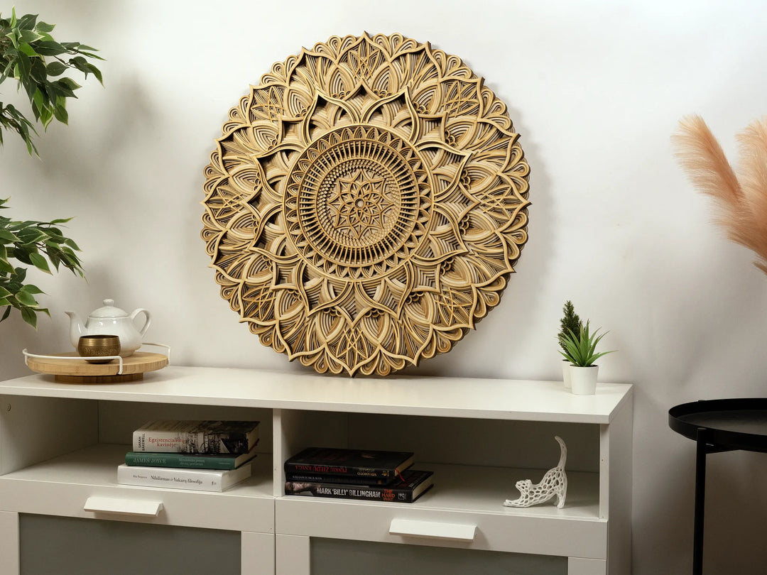 Boho Style Wooden Mandala Wall Art