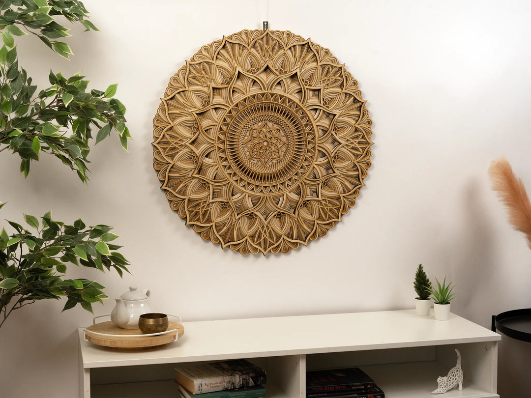 Boho Style Wooden Mandala Wall Art