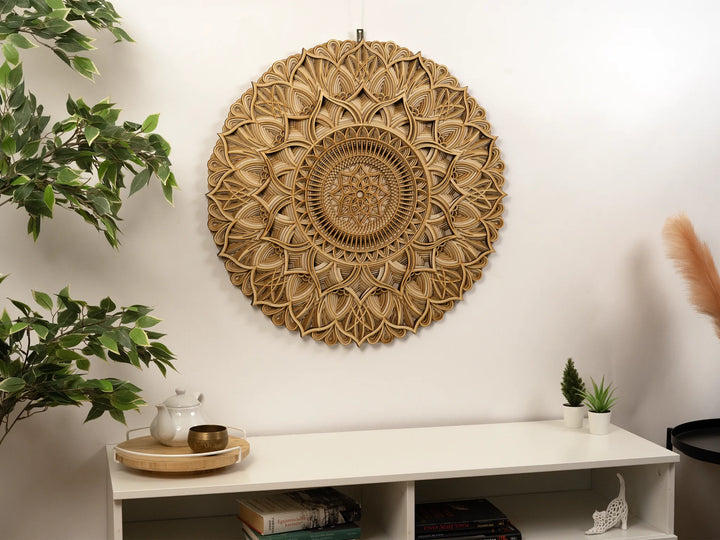 Boho Style Wooden Mandala Wall Art