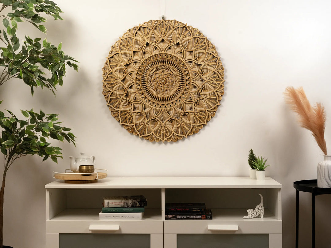 Boho Style Wooden Mandala Wall Art