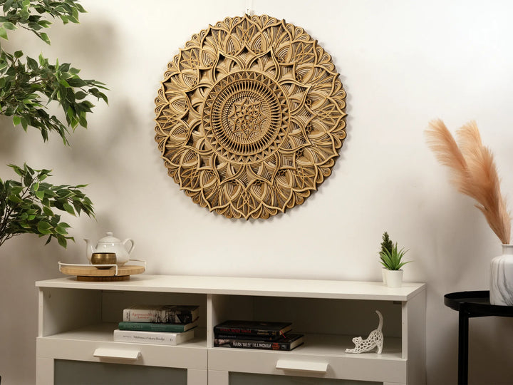 Boho Style Wooden Mandala Wall Art