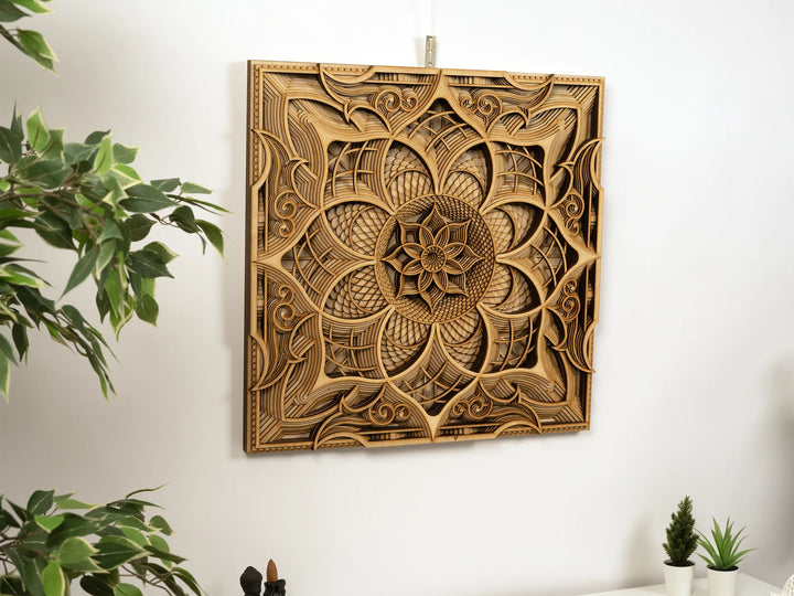Elegant Square Mandala Wall Art