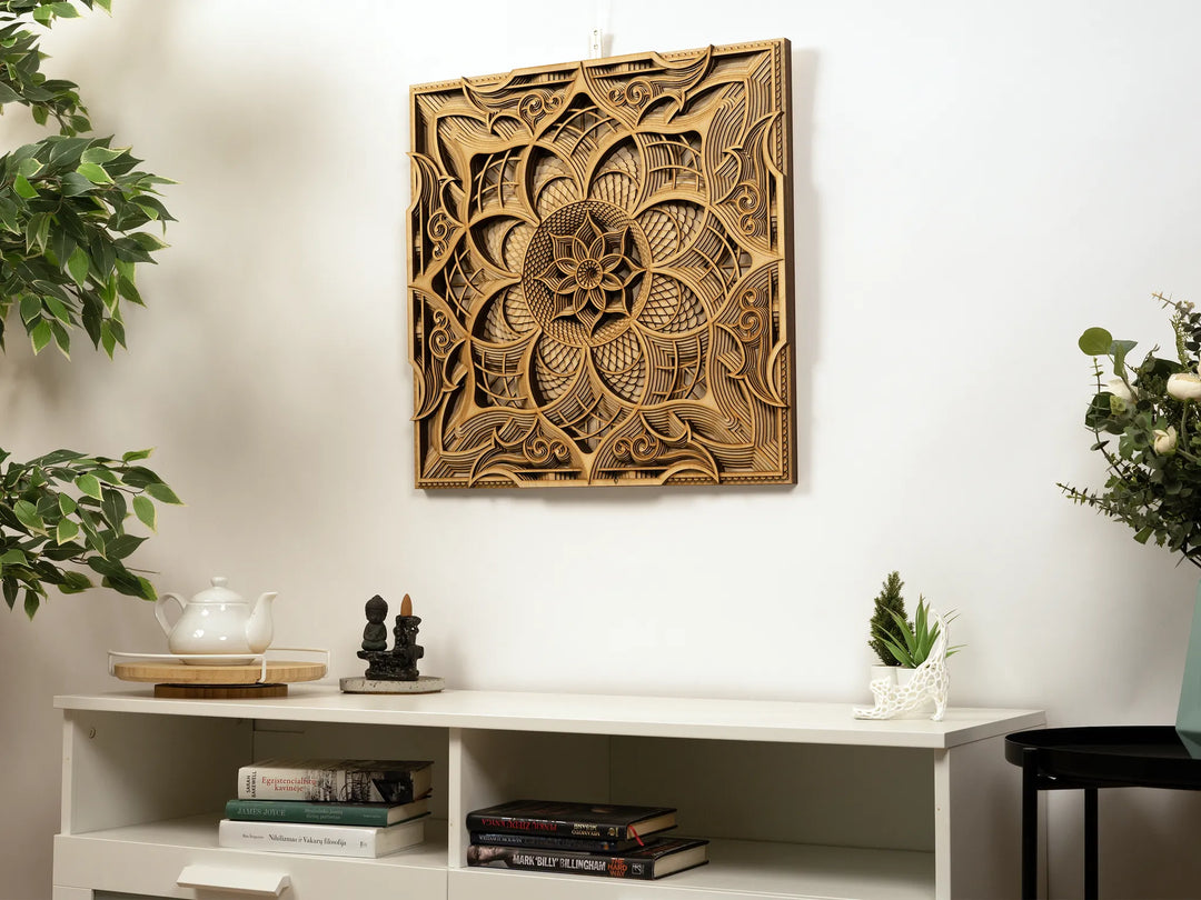 Elegant Square Mandala Wall Art