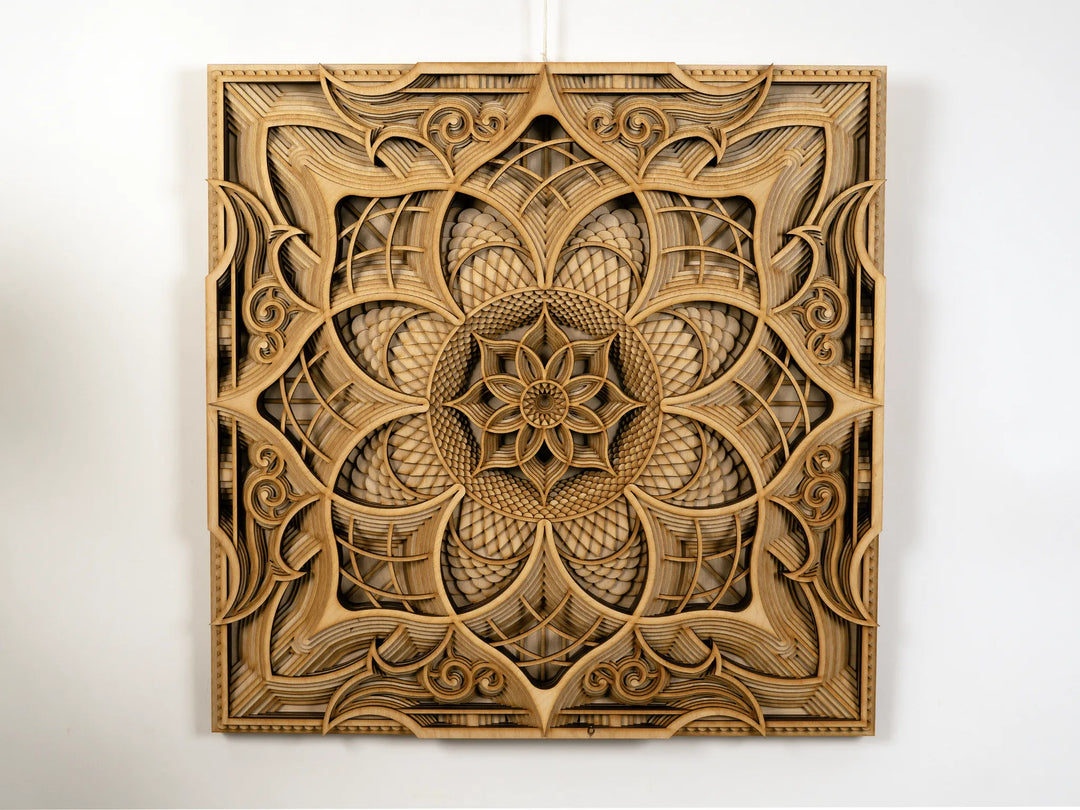 Elegant Square Mandala Wall Art