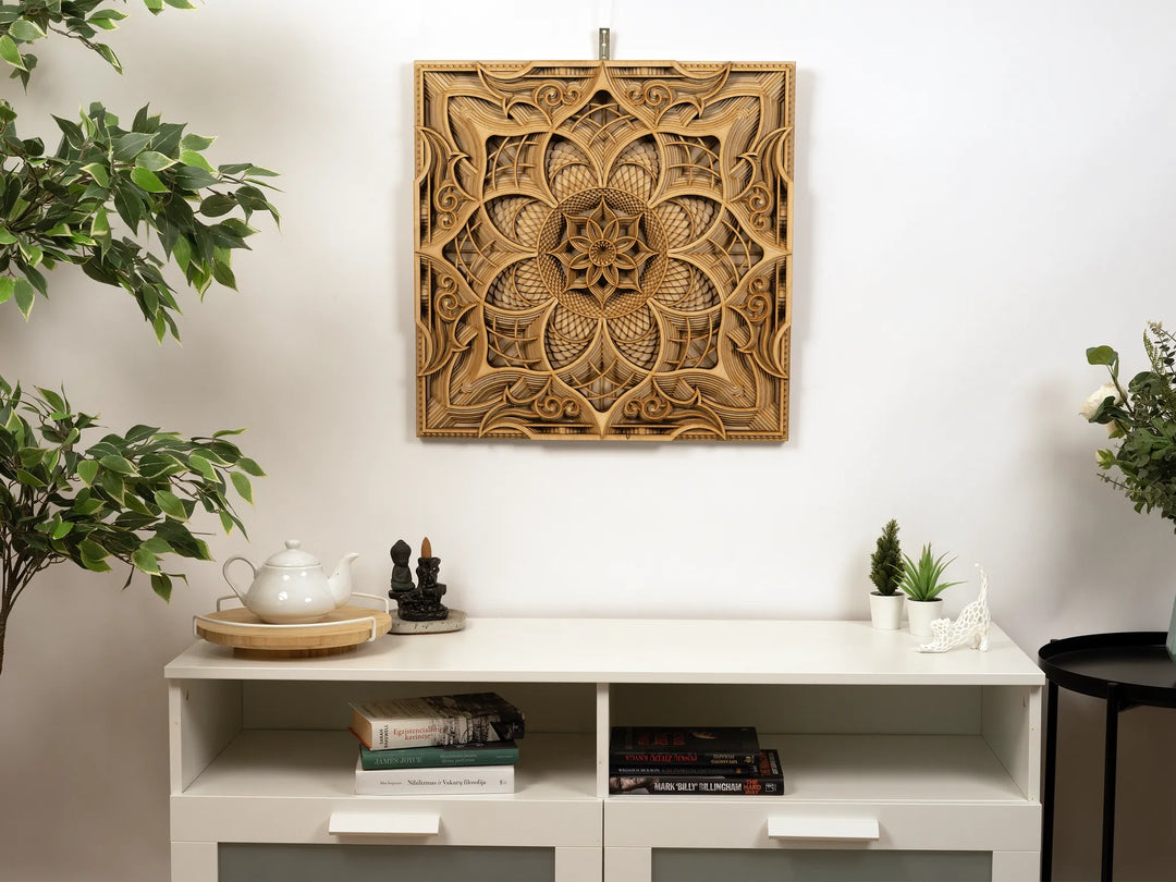 Elegant Square Mandala Wall Art