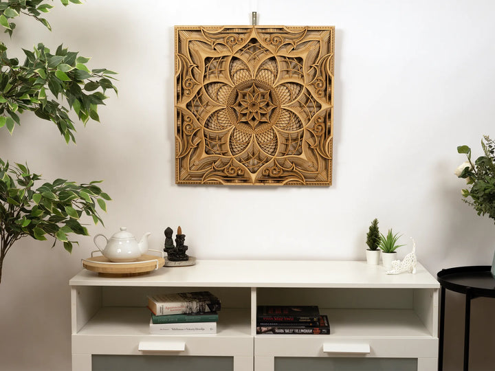 Elegant Square Mandala Wall Art