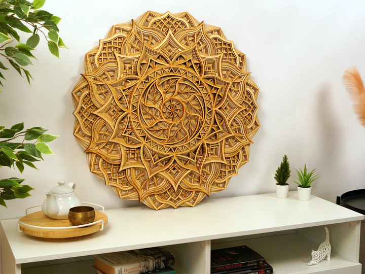 Meditation Wooden Mandala Wall Art
