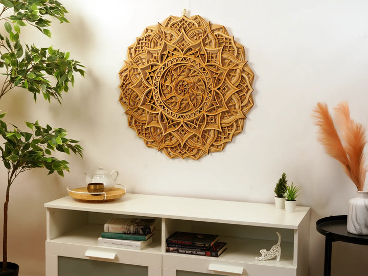 Meditation Wooden Mandala Wall Art