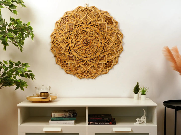 Meditation Wooden Mandala Wall Art