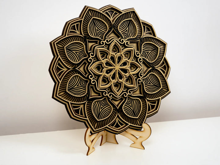 Boho Flower Wooden Mandala Wall Art